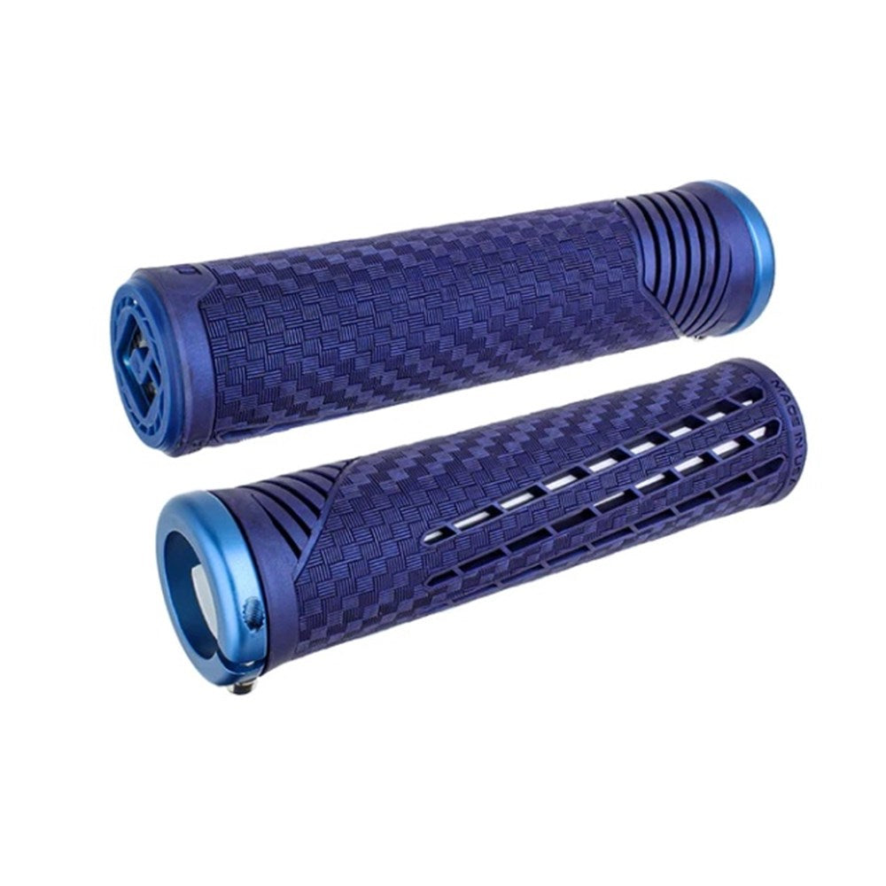 ODI CF V2.1 Lock On Grips - Sapphire With Blue Clamps - Single Lock On Grips - Image 1