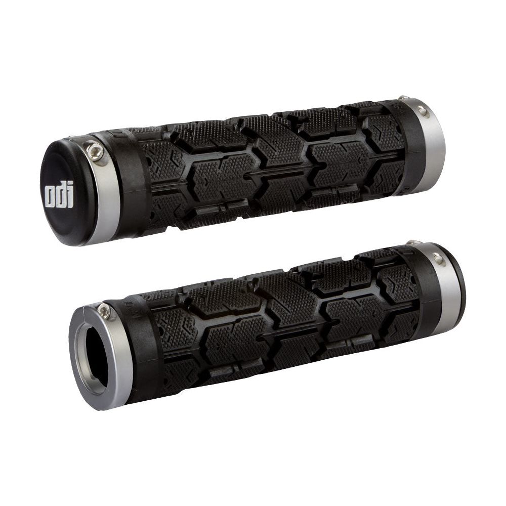 ODI Rogue Bonus Pack Lock On Grips - Black with Grey Clamps - Dual Lock On Grips - Image 1
