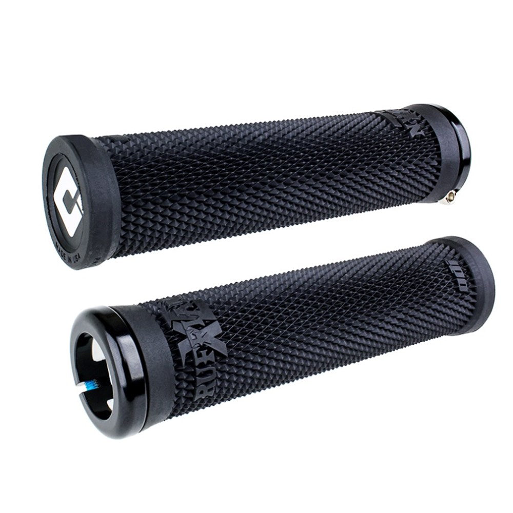 ODI Ruffian XL V2.1 Lock On Grips - Black With Black Clamps - Single Lock On Grips - Image 1