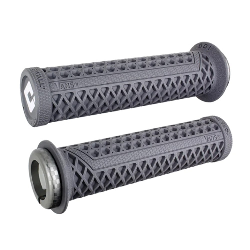 ODI Vans Bonus Pack V2.1 Lock On Grips - Graphite With Grey Checkered Clamps - Single Lock On Grips - Image 1