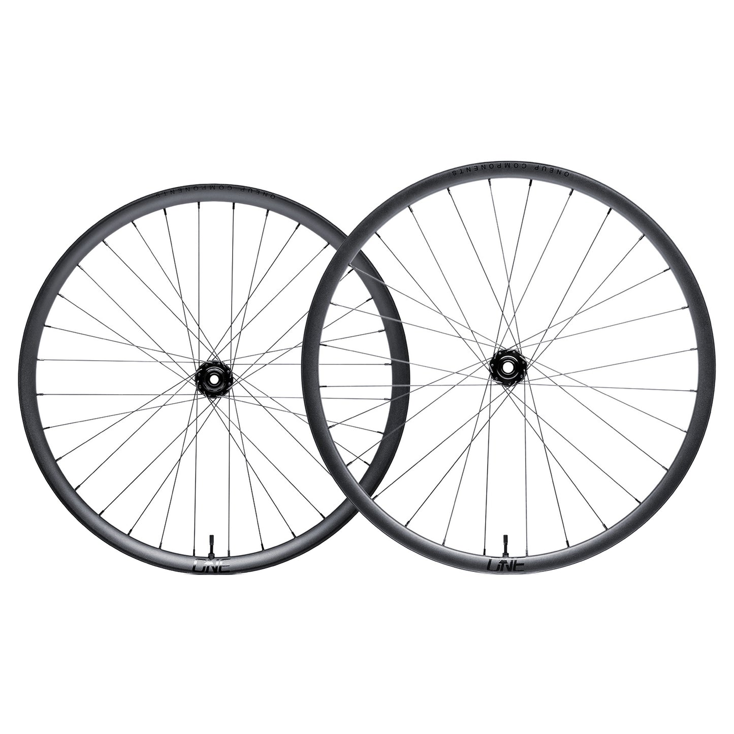 OneUp Components Aluminum Wheelset - Front and Rear - Mullet - 15x110mm Boost & 12x148mm Boost - Aluminium - 30mm - 6 Bolt - SRAM XD - Image 1