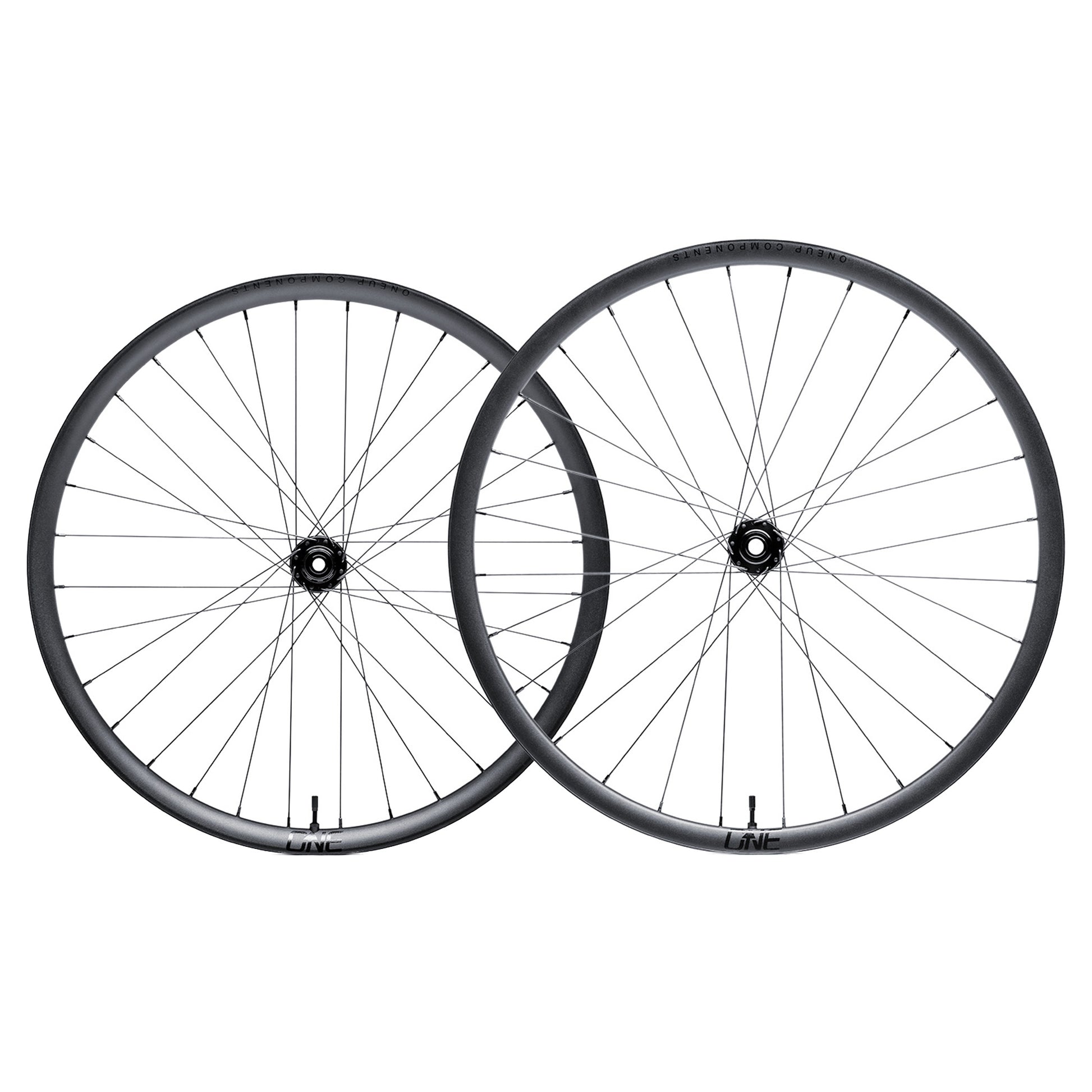 OneUp Components Aluminum Wheelset - Front and Rear - Mullet - 15x110mm Boost & 12x148mm Boost - Aluminium - 30mm - 6 Bolt - SRAM XD - Image 1