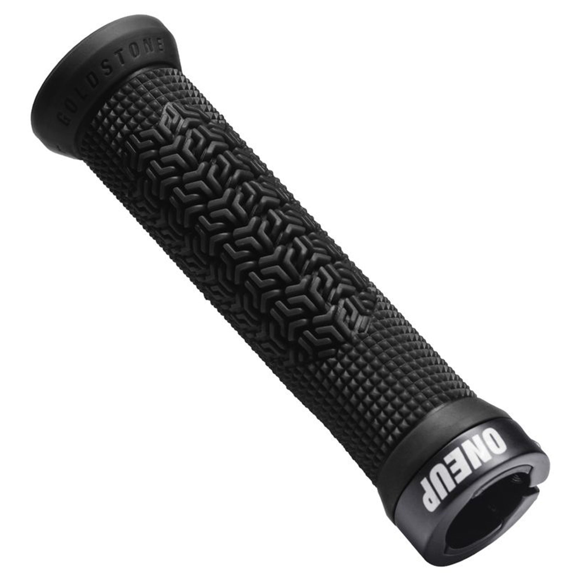 OneUp Components Goldstone Grips - Black - Single Lock On Grips - Image 1