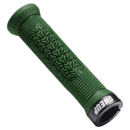 OneUp Components Goldstone Grips - Dark Green - Single Lock On Grips - Image 1