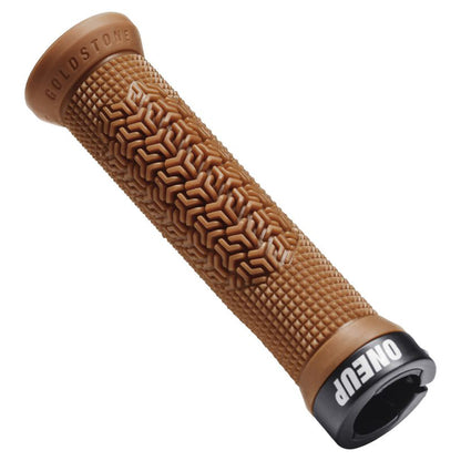 OneUp Components Goldstone Grips - Tan - Single Lock On Grips - Image 1
