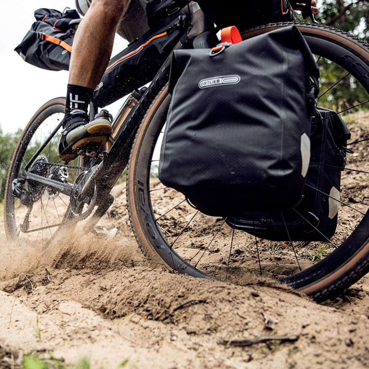 Ortlieb Gravel-Pack Pannier Set - Black - 29L - Front or Rear Rack - Image 8