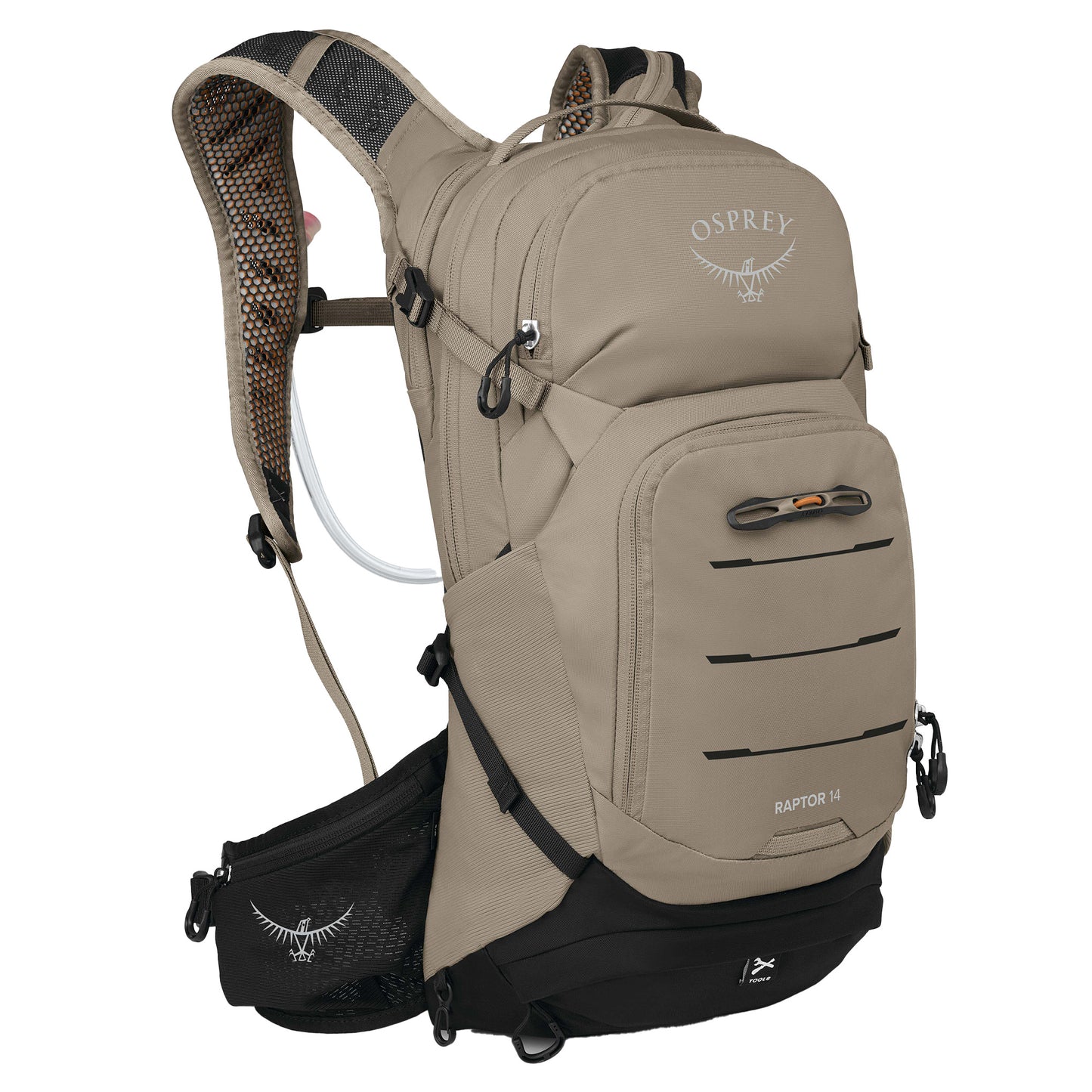 Osprey Raptor 14 Backpack - Grey - 14L Pack - 2.5L Bladder - Image 1
