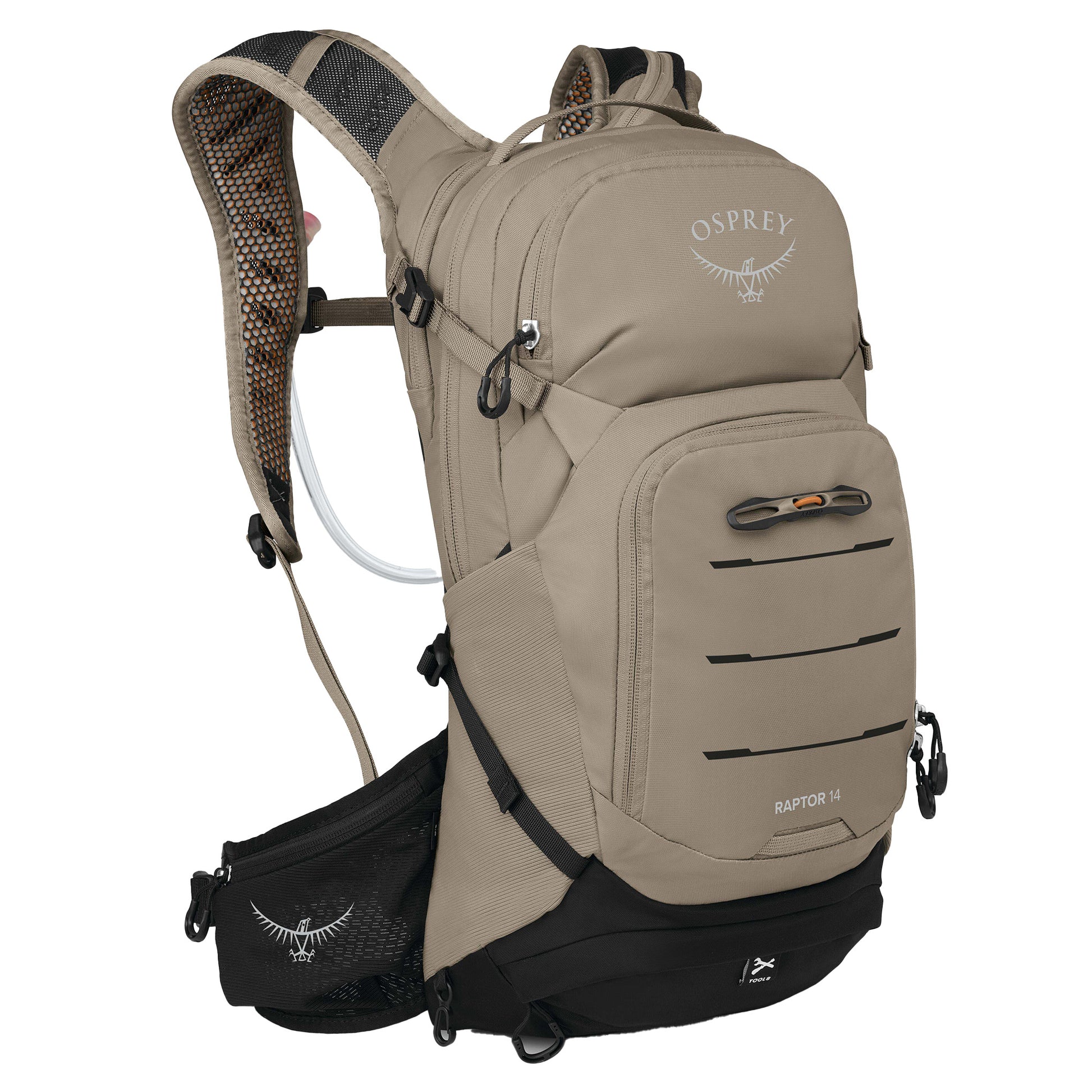 Osprey Raptor 14 Backpack - Grey - 14L Pack - 2.5L Bladder - Image 1