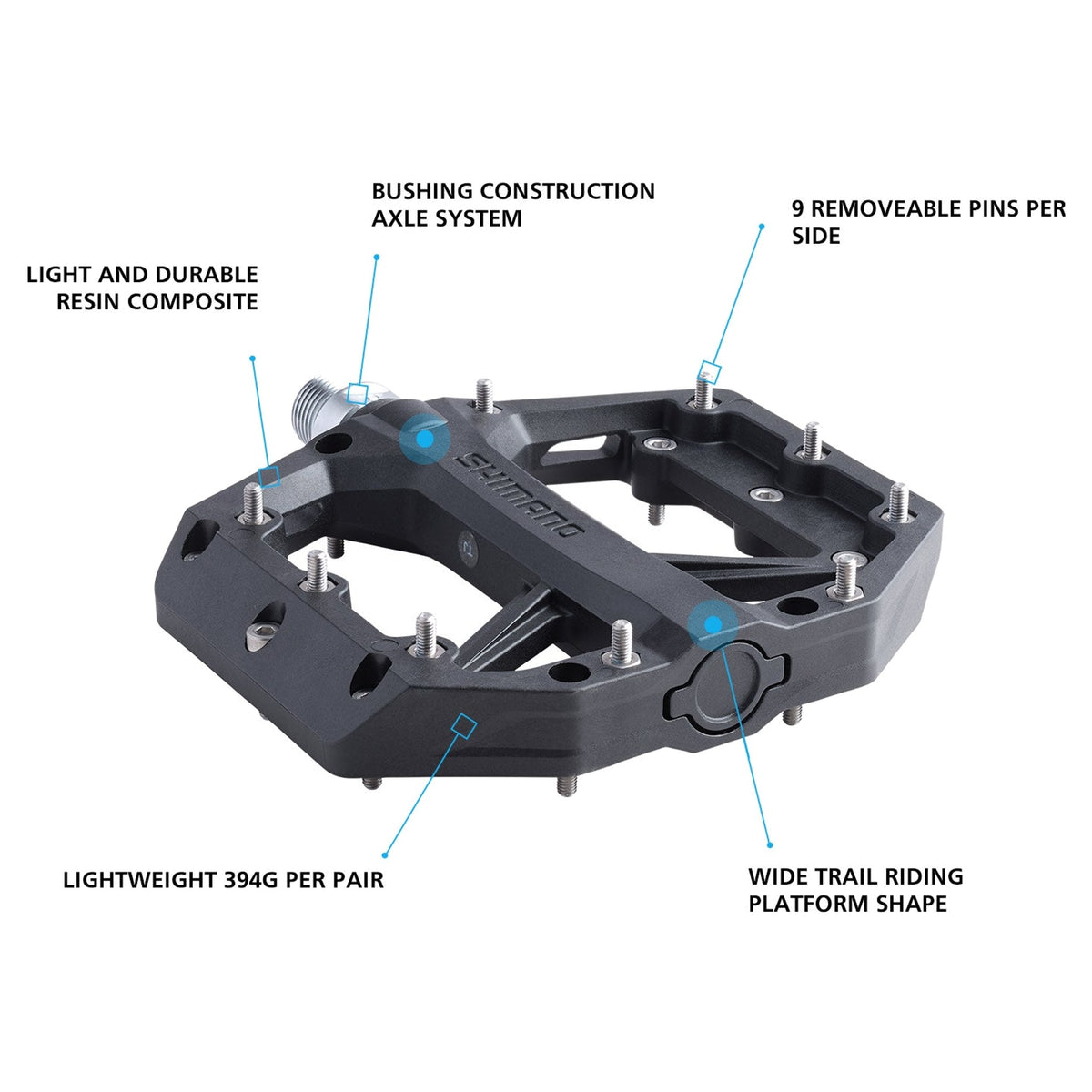 PD-GR400 FLAT PLATFORM PEDALS - Image 2