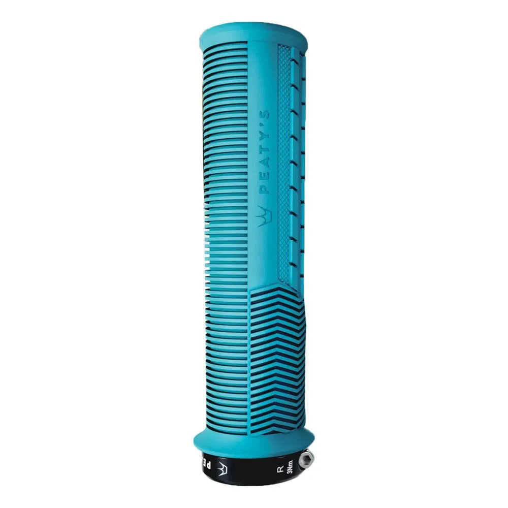 Peaty's Monarch Thin Mushroom Grip - Turquoise - Single Lock On Grips