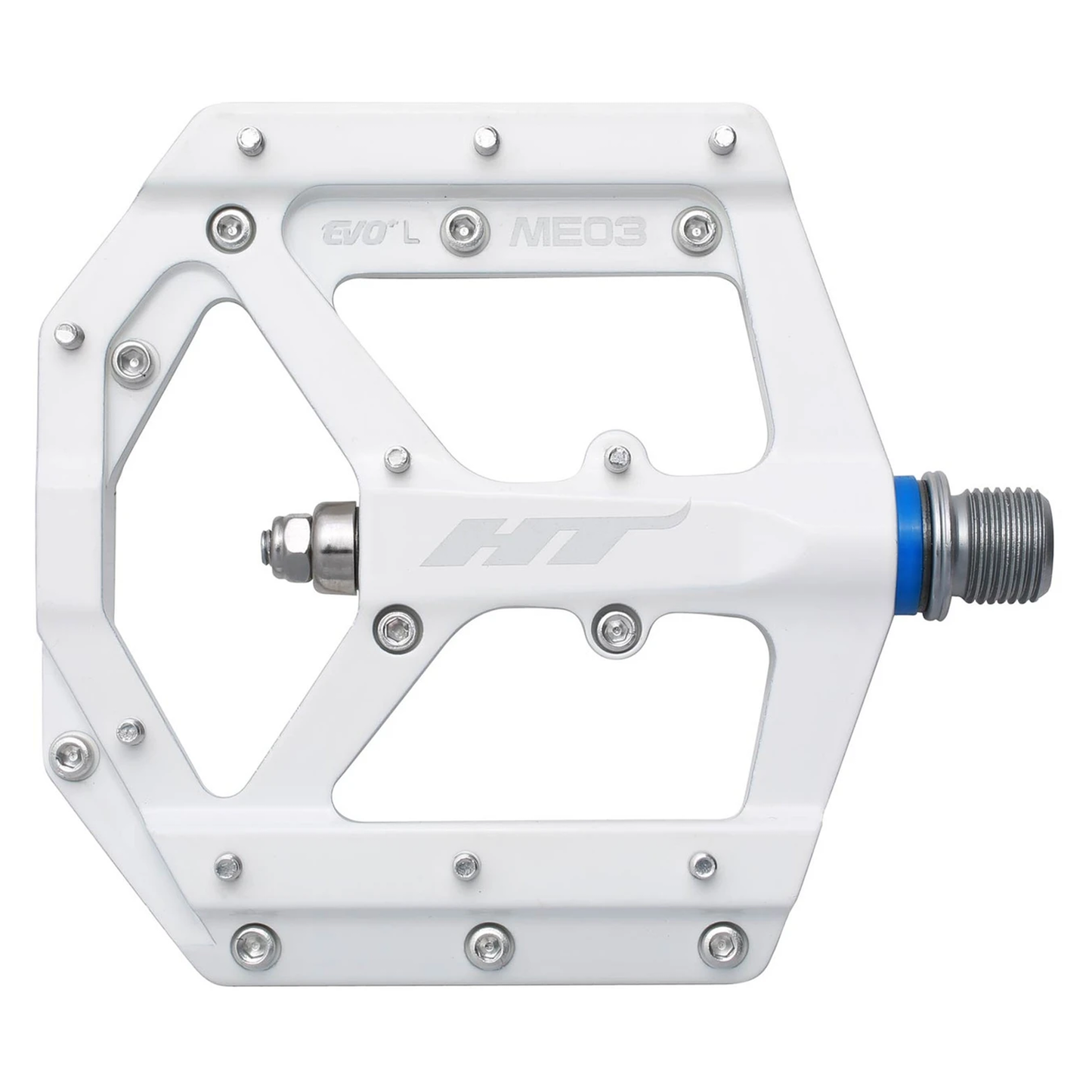 HT ME03 Magnesium Flat Pedals - Standard - White