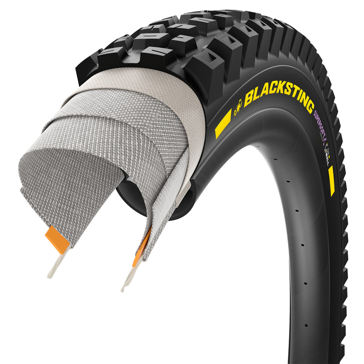 Pirelli Blacksting Team Edition Tyre - 27.5 Inch - 2.4 Inch - Yes - 2 ply 60 TPI & Bead to Bead - DH+WALL - Supersoft - Heavy Duty Protection - Folding - Black - Image 3
