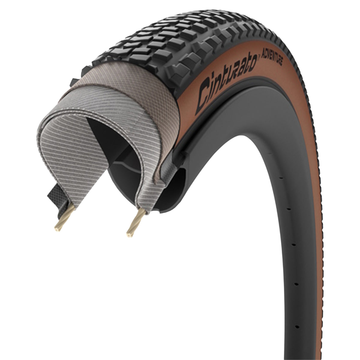 Pirelli Cinturato Adventure Gravel Tyre - 700c - 50C - Yes - ProCompound Gravel - ProWALL Gravel - Hard - Light Duty Protection - Folding - Tan - Image 2