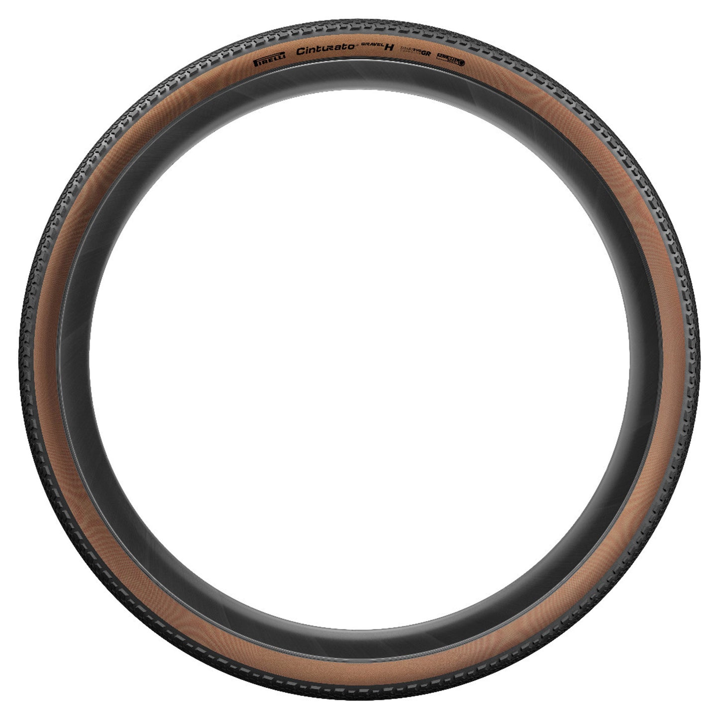 Pirelli Cinturato Gravel High Performance H Tyre - 700c - 45c - Faster Rolling - Yes - Medium - Medium Duty Protection - SmartEVO GR - ProWALL Gravel - Folding - Tan - Image 1