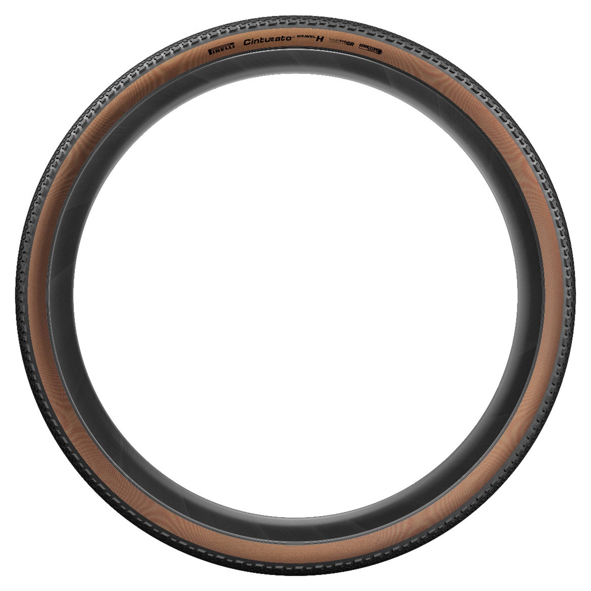 Pirelli Cinturato Gravel High Performance H Tyre - 700c - 45c - Faster Rolling - Yes - Medium - Medium Duty Protection - SmartEVO GR - ProWALL Gravel - Folding - Tan - Image 1