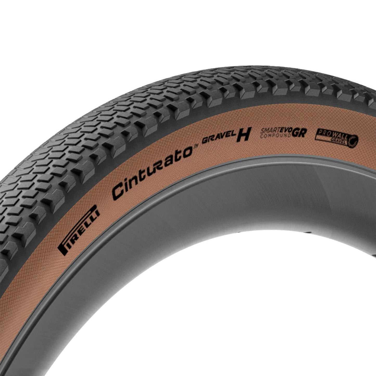 Pirelli Cinturato Gravel High Performance H Tyre - 700c - 45c - Faster Rolling - Yes - Medium - Medium Duty Protection - SmartEVO GR - ProWALL Gravel - Folding - Tan - Image 2
