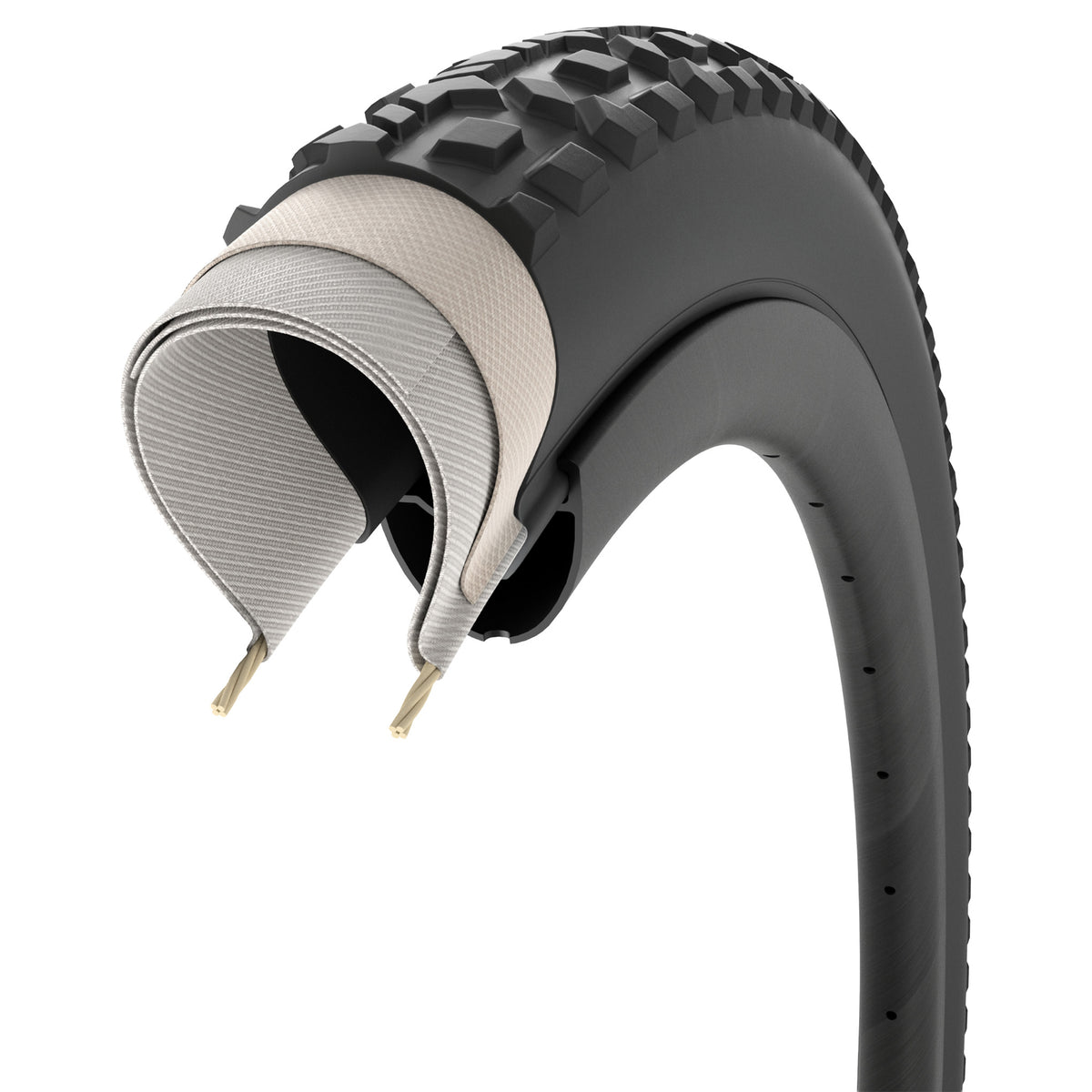 Pirelli Cinturato M Gravel Tyre - 700c - 40C - Yes - SpeedGRIP - TechWALL Gravel - Medium - Medium Duty Protection - Folding - Black - Image 2