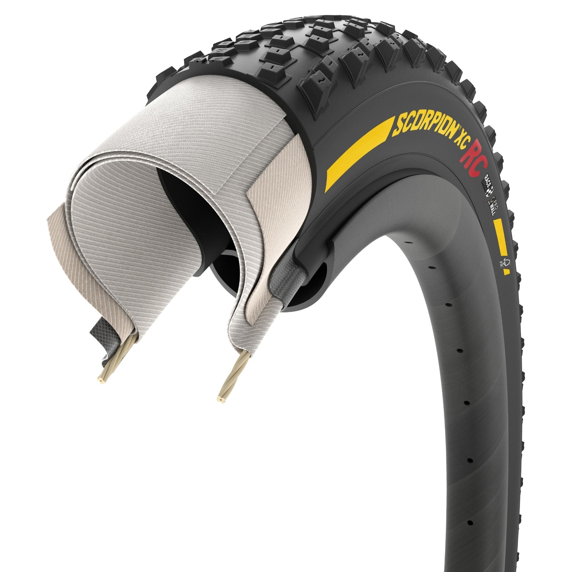 Pirelli Scorpion Race XC RC Team Tyre - 29 Inch - 2.4 Inch - Yes - Race XC - ProWALL - Medium - Light Duty Protection - Folding - Black - Image 4