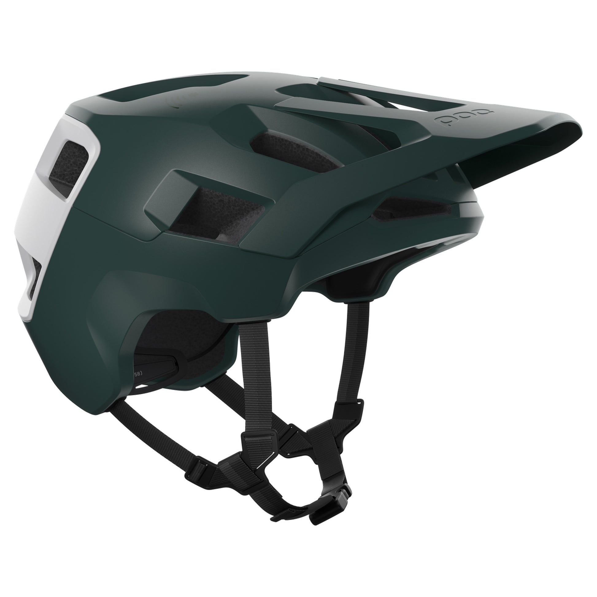 POC Kortal Race MIPS Helmet - M/L - Pargasite Green Matt/Hydrogen White Matt - Image 3