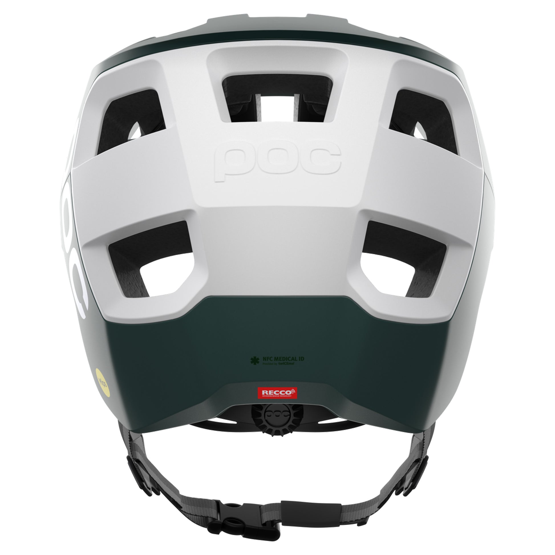 POC Kortal Race MIPS Helmet - M/L - Pargasite Green Matt/Hydrogen White Matt - Image 4