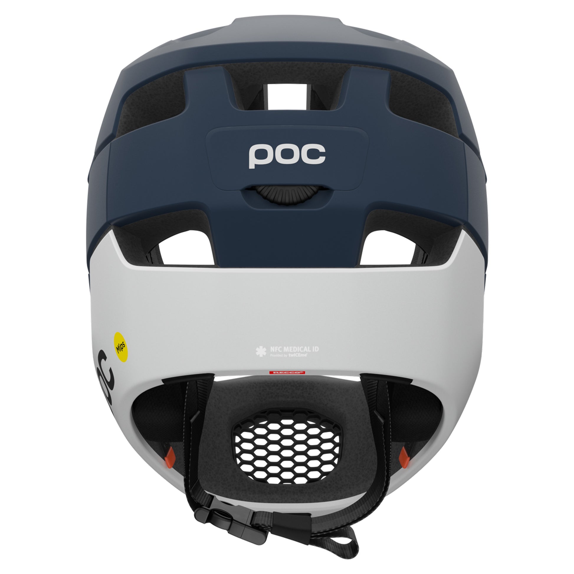 POC Otocon Race MIPS Helmet - L - Apatite Navy Matt/Hydrogen White Matt - Image 4