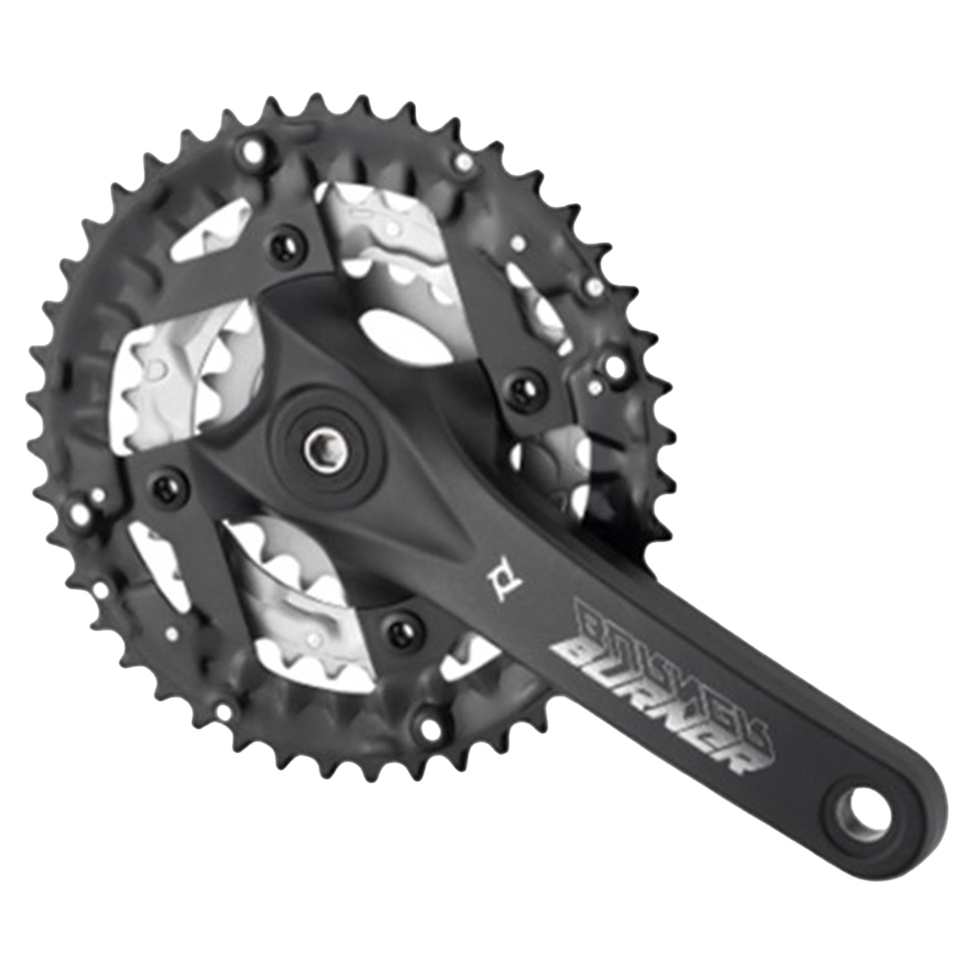 Prowheel Burner 401 MTB Crankset - BSA 68-73mm - 113mm - Four Bolt - 104 BCD - 175mm - Black - 44-32-22T - Image 1