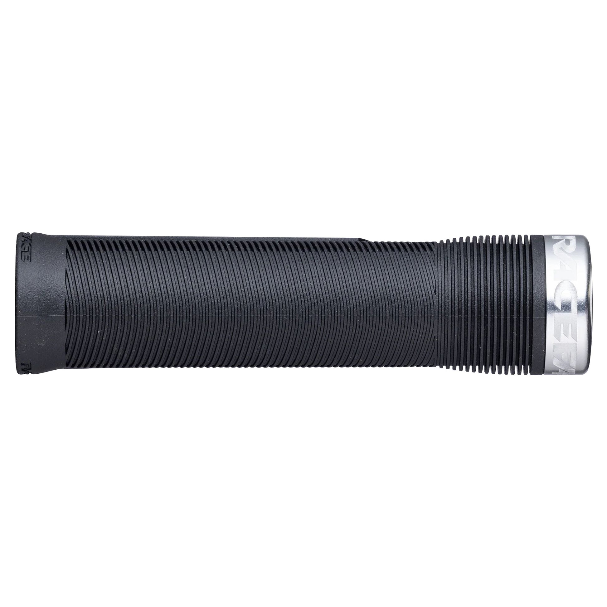 Race Face Chester Lock On Grips - Black With Silver Clamps - Single Lock On Grips - 31mm - Image 1