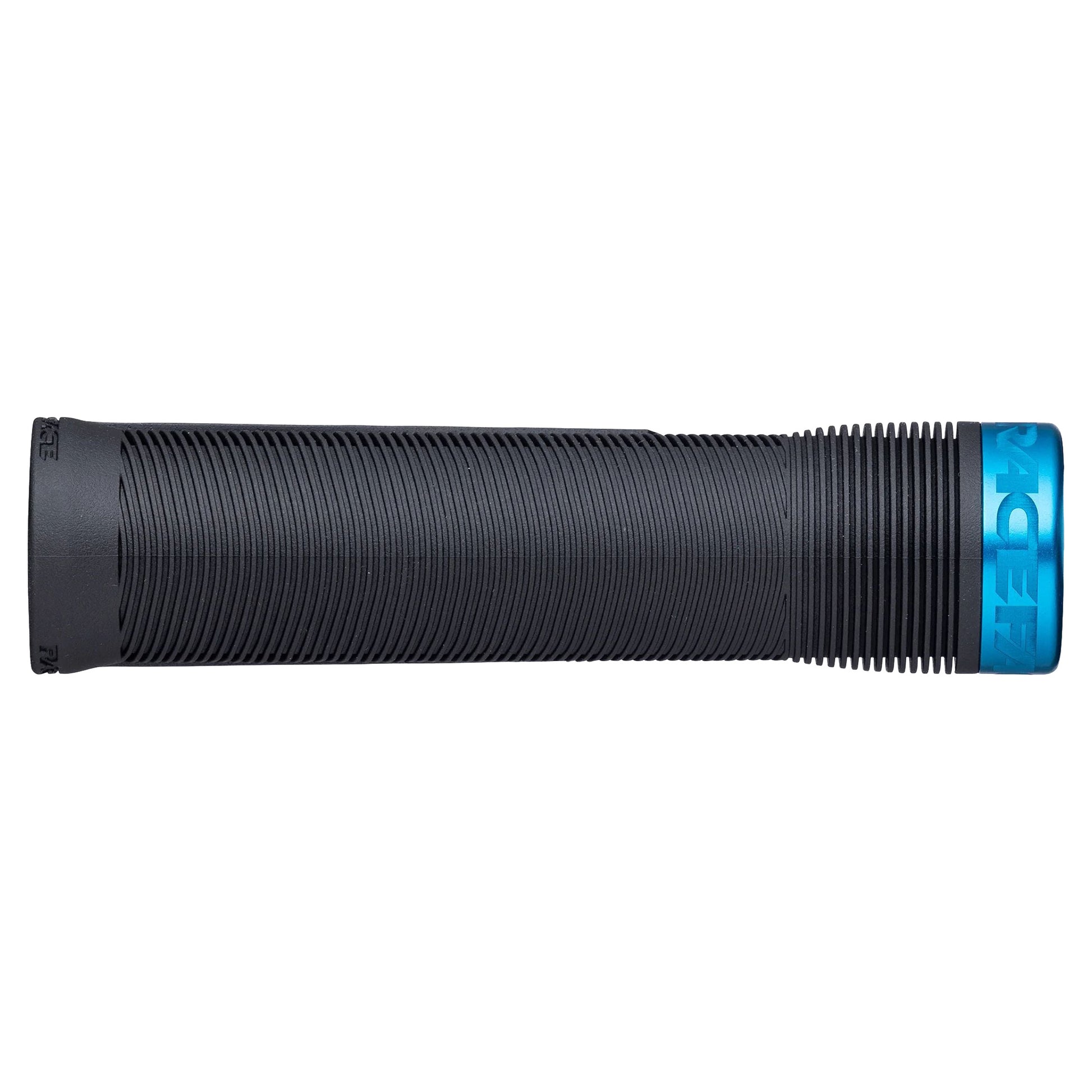 Race Face Chester Lock On Grips - Black With Turquoise Clamps - Single Lock On Grips - 31mm - Image 1