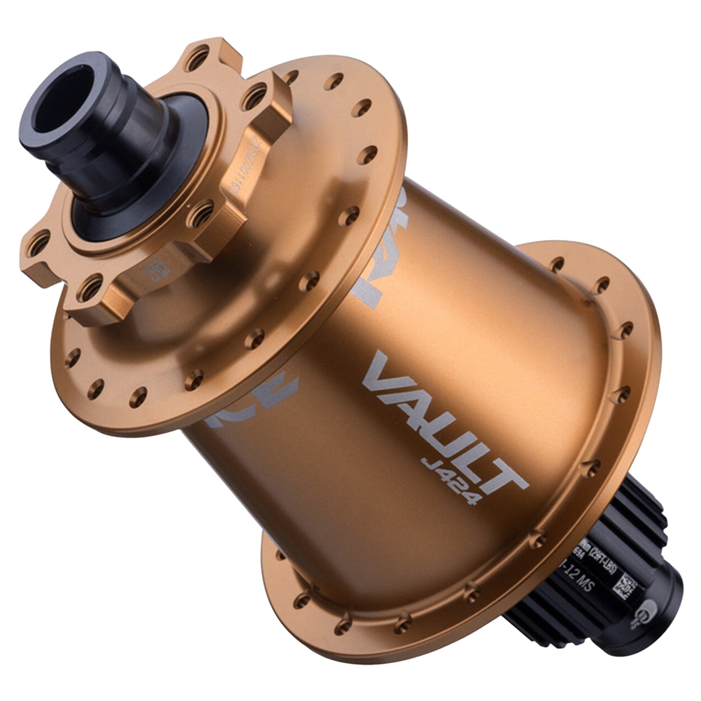 Race Face Vault Rear Hub - Rear - 12x148mm Boost - Microspline - 6 Bolt - 32 Hole - J-Bend - Gold - Image 2