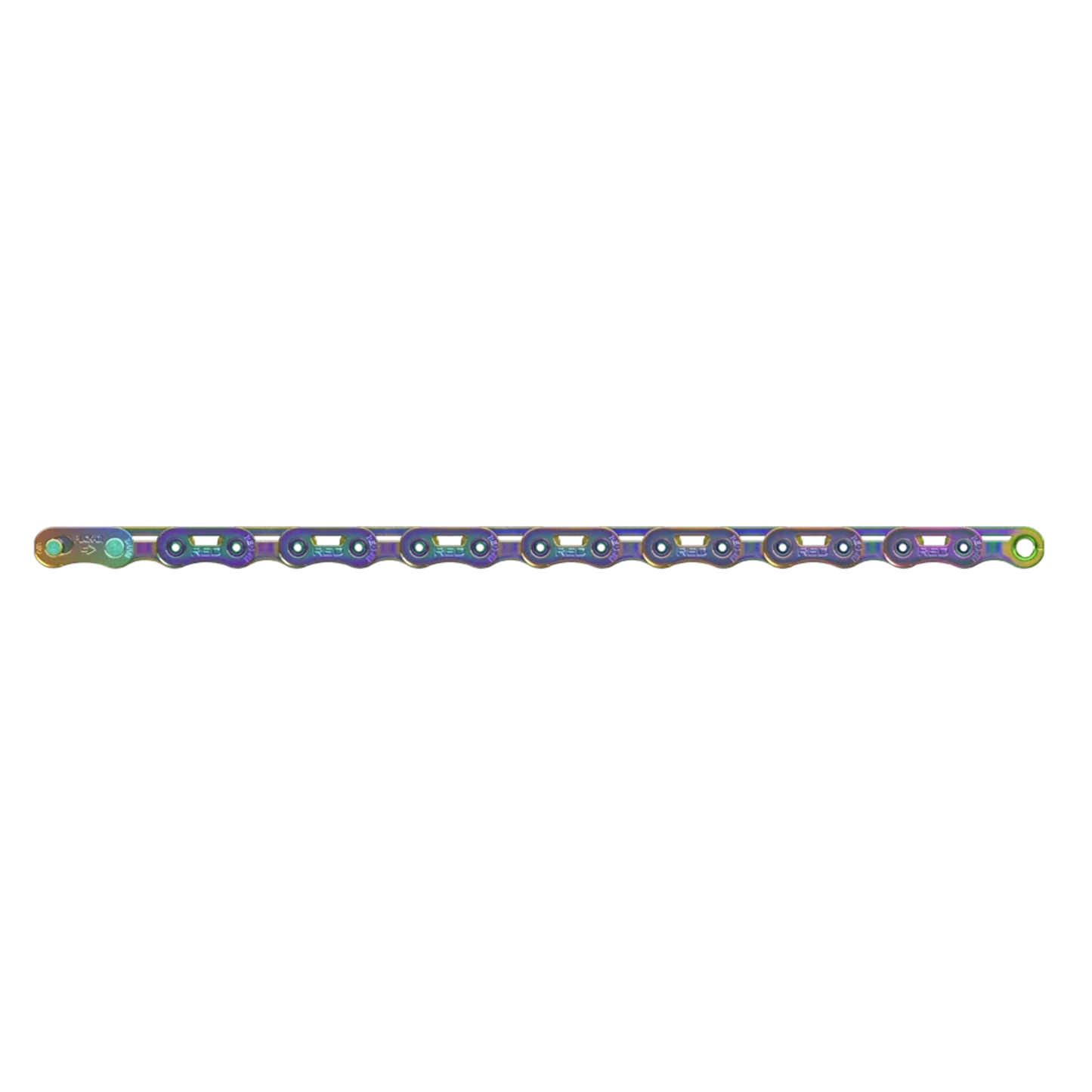 SRAM Red E1 Flattop 12 Speed Chain - 12 Speed - 126 Links - Rainbow - No