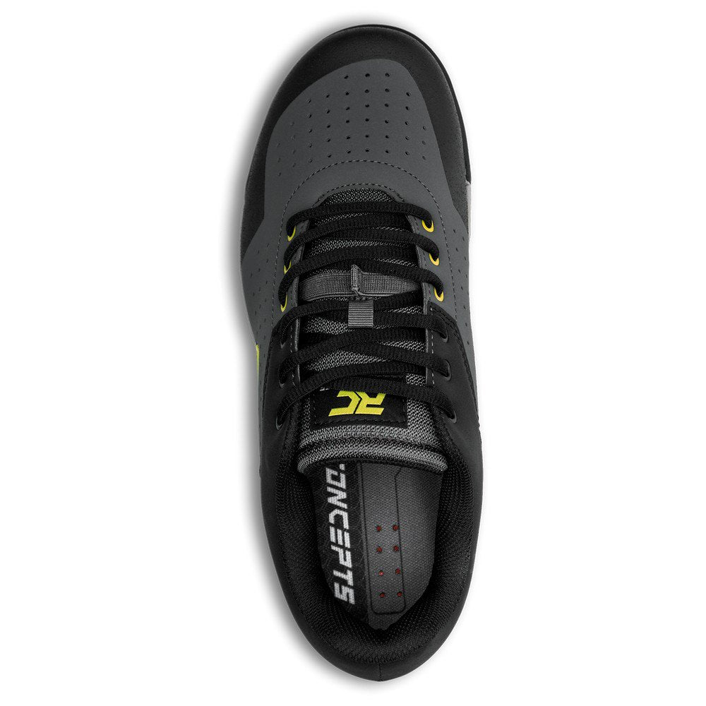 Ride Concepts Hellion Flat Shoes - US 12.5 - Charcoal - Lime