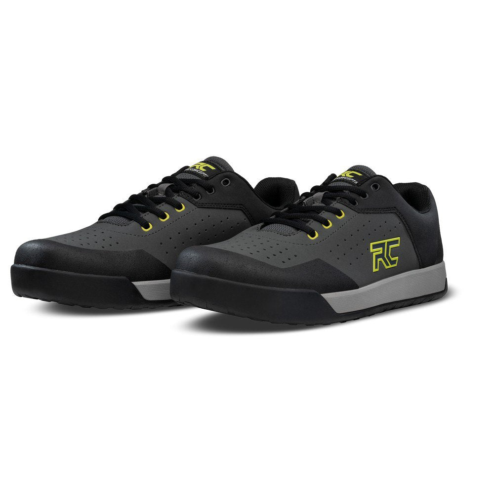 Ride Concepts Hellion Flat Shoes - US 12.5 - Charcoal - Lime