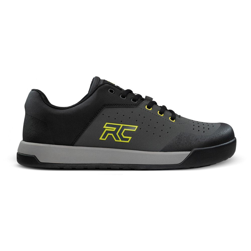 Ride Concepts Hellion Flat Shoes - US 12.5 - Charcoal - Lime