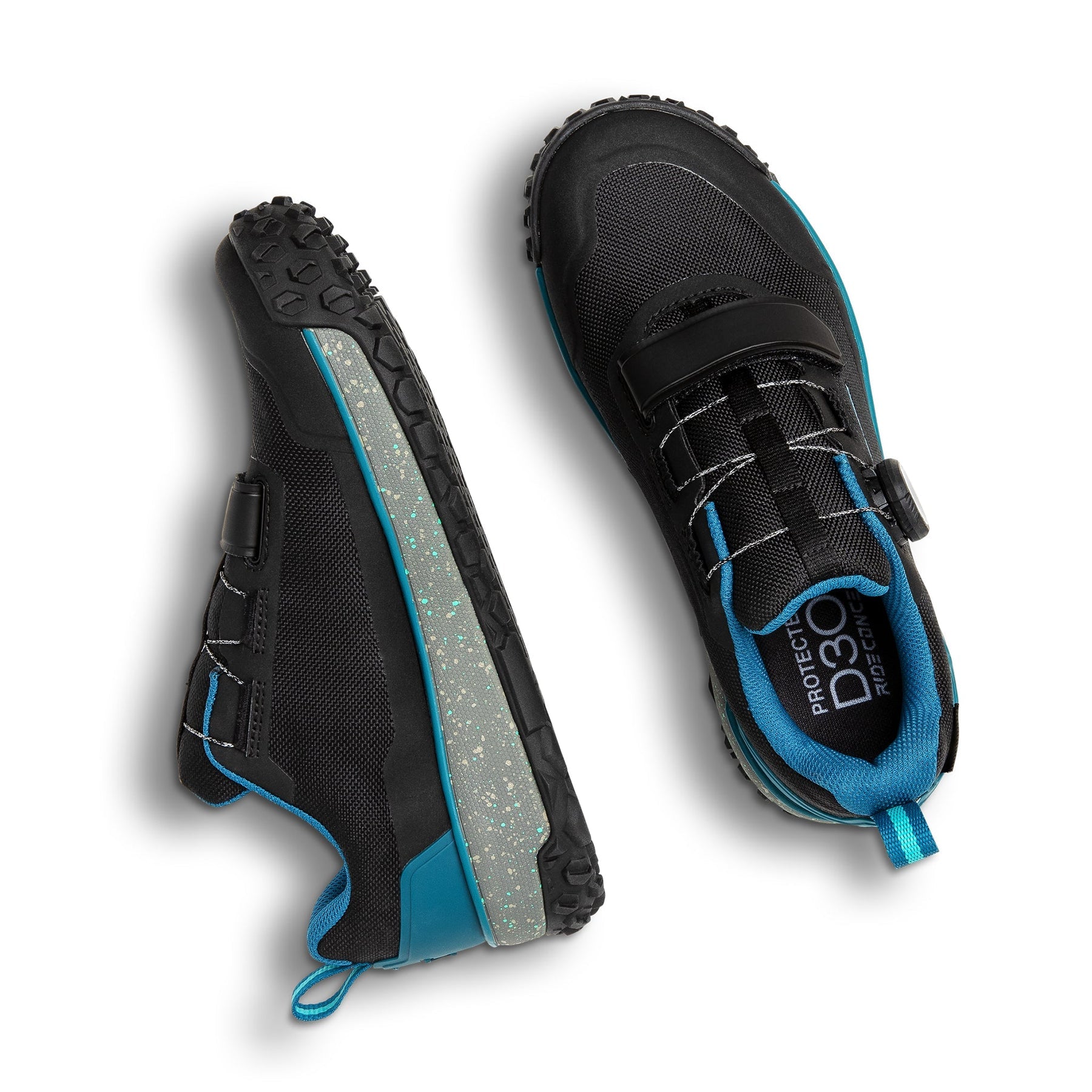 Ride Concepts Flume BOA Women's Flat Shoes - Women's US 9.0 - Black - Tahoe Blue - Image 2