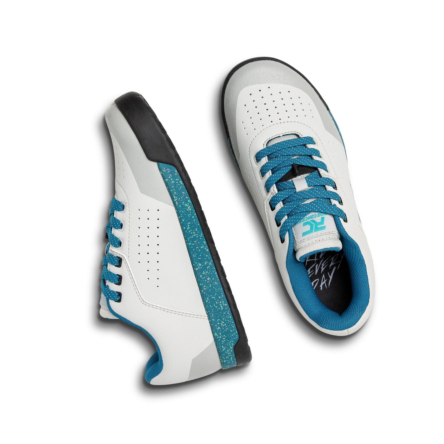 Ride Concepts Hellion Women's Flat Shoes - Women's US 10.0 - Grey - Tahoe Blue - Image 2