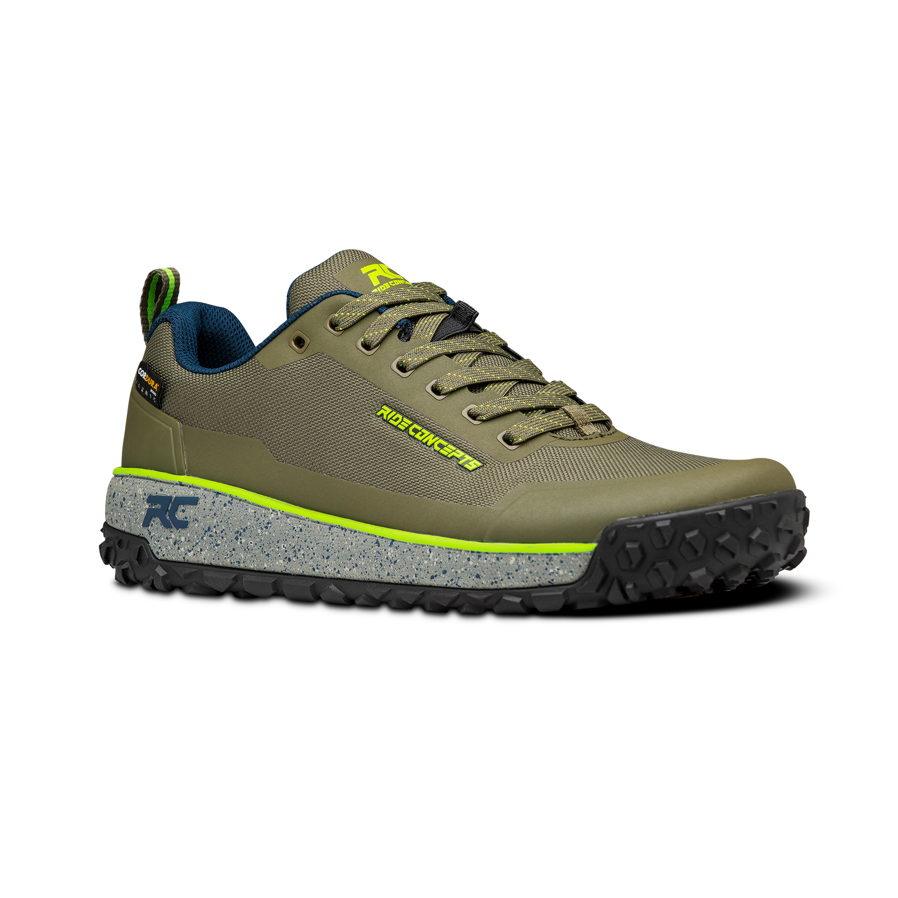 Ride Concepts Tallac Men's Flat Shoes - US 10.5 - Olive - Lime - Image 1