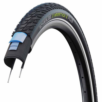 Schwalbe Marathon E-Plus Tyre - 28 Inch - 2.0 Inch - No - HS498 - ADDIX E - Smart DualGuard - Hard - Heavy Duty Protection - Wire - Black - Image 1