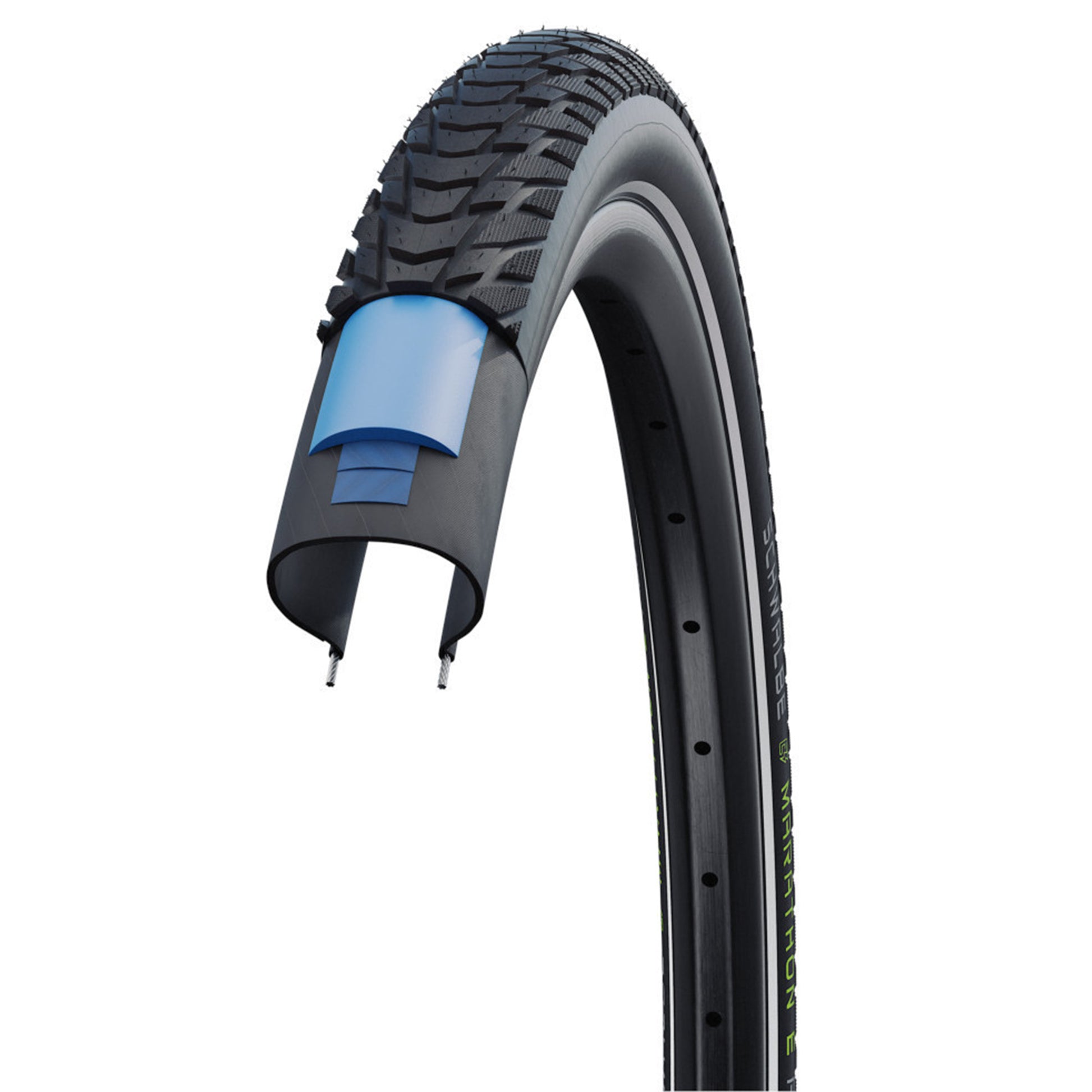 Schwalbe Marathon E-Plus Tyre - 28 Inch - 2.0 Inch - No - HS498 - ADDIX E - Smart DualGuard - Hard - Heavy Duty Protection - Wire - Black - Image 2