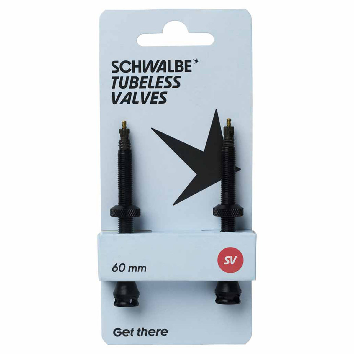 Schwalbe SV Tubeless Valve - 60mm - Black - Image 1