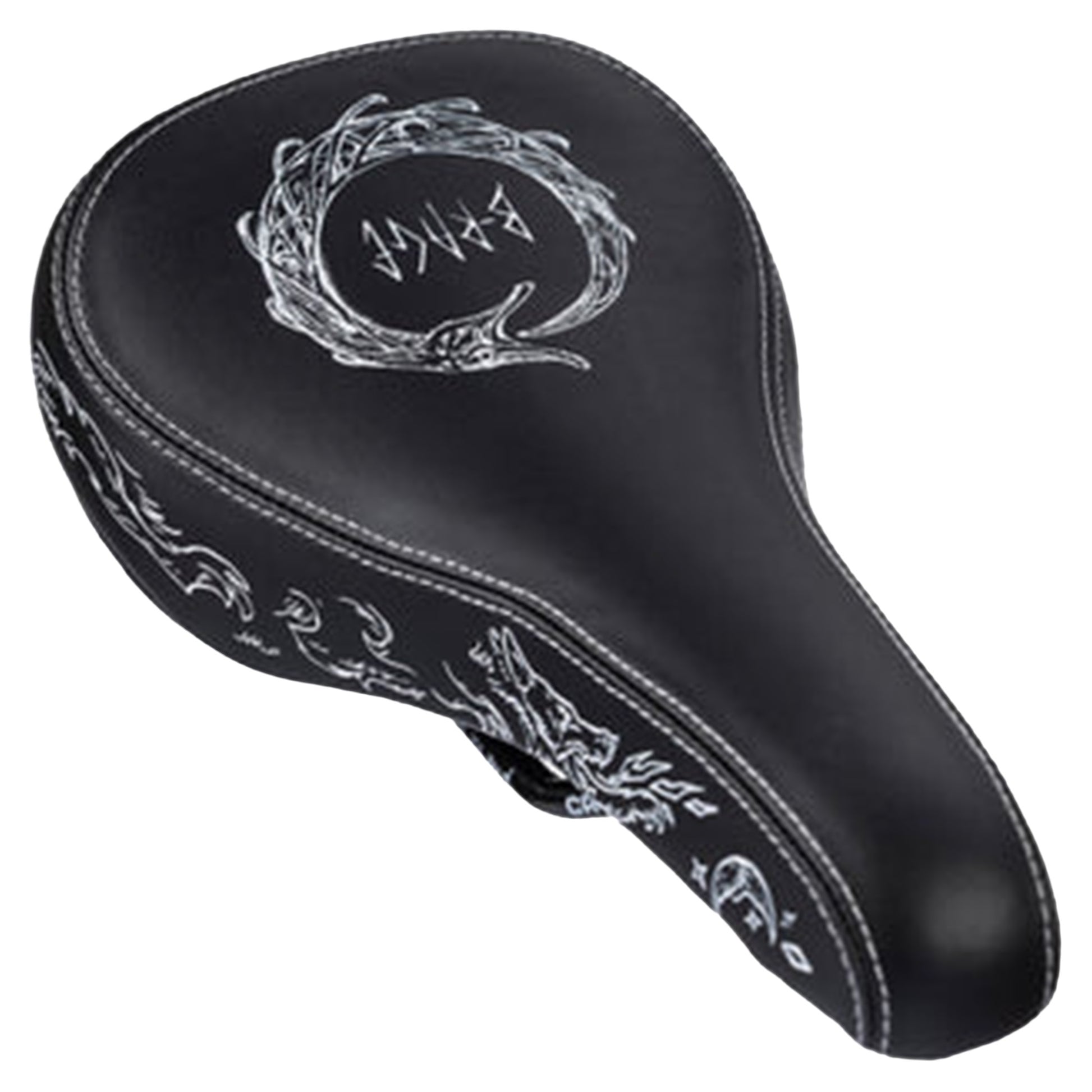 SDG B-Rage Apollo RL Saddle - Cro-Mo Steel - 134mm - Black Cover W/White - Black - Image 1