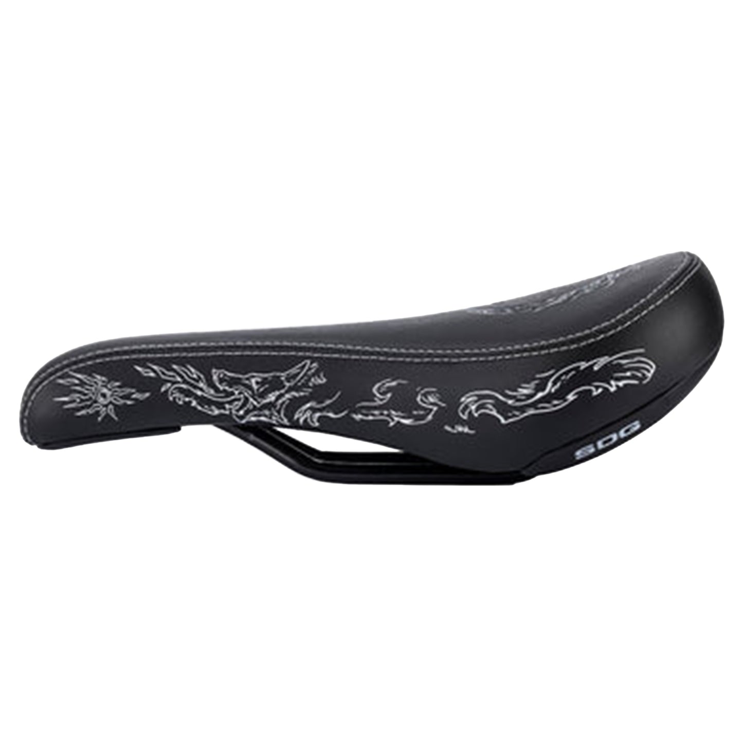 SDG B-Rage Apollo RL Saddle - Cro-Mo Steel - 134mm - Black Cover W/White - Black - Image 3