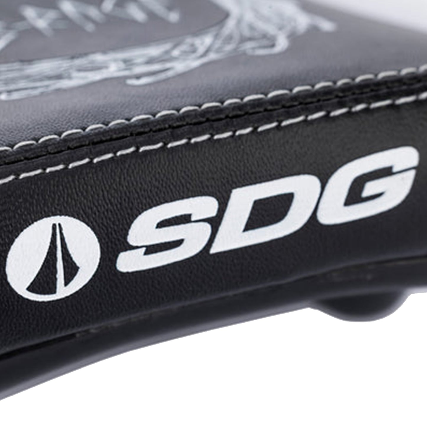 SDG B-Rage Apollo RL Saddle - Cro-Mo Steel - 134mm - Black Cover W/White - Black - Image 7