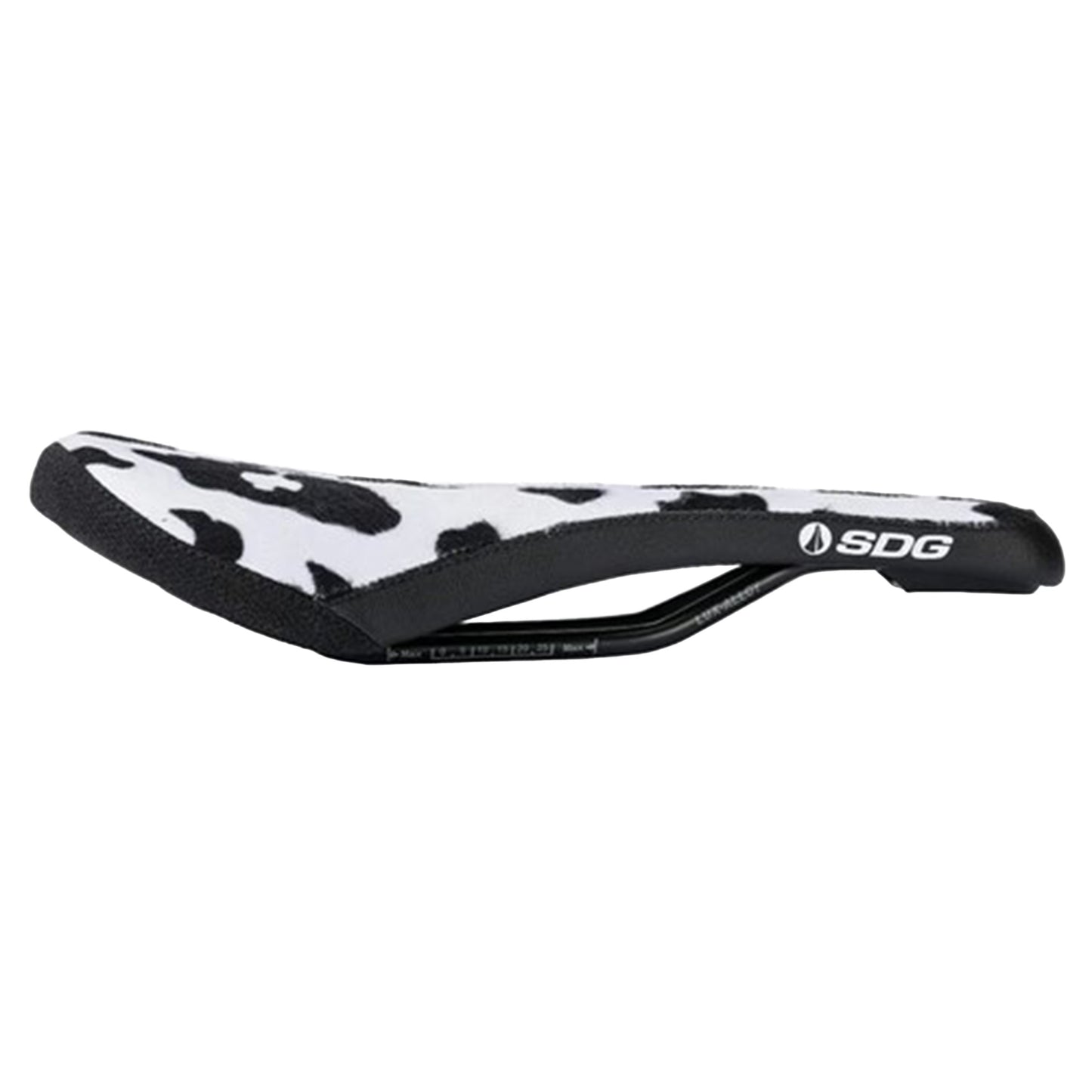 SDG Bel Air V3 Alloy Saddle - Alloy - 140mm - Cow Print - Black - Image 2