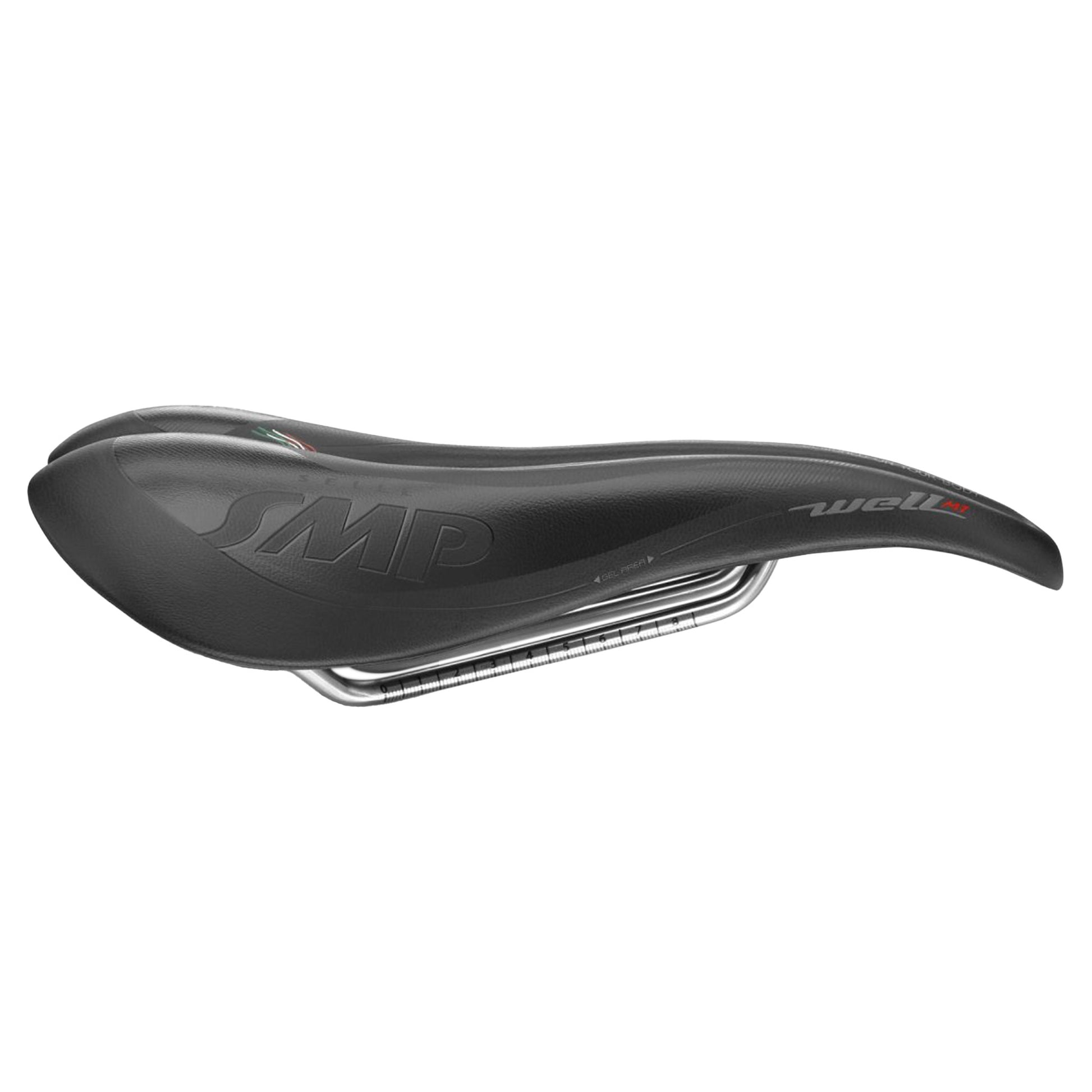 Selle SMP Well M1 Gel Saddle - Stainless Steel - 163mm - Black - Image 2