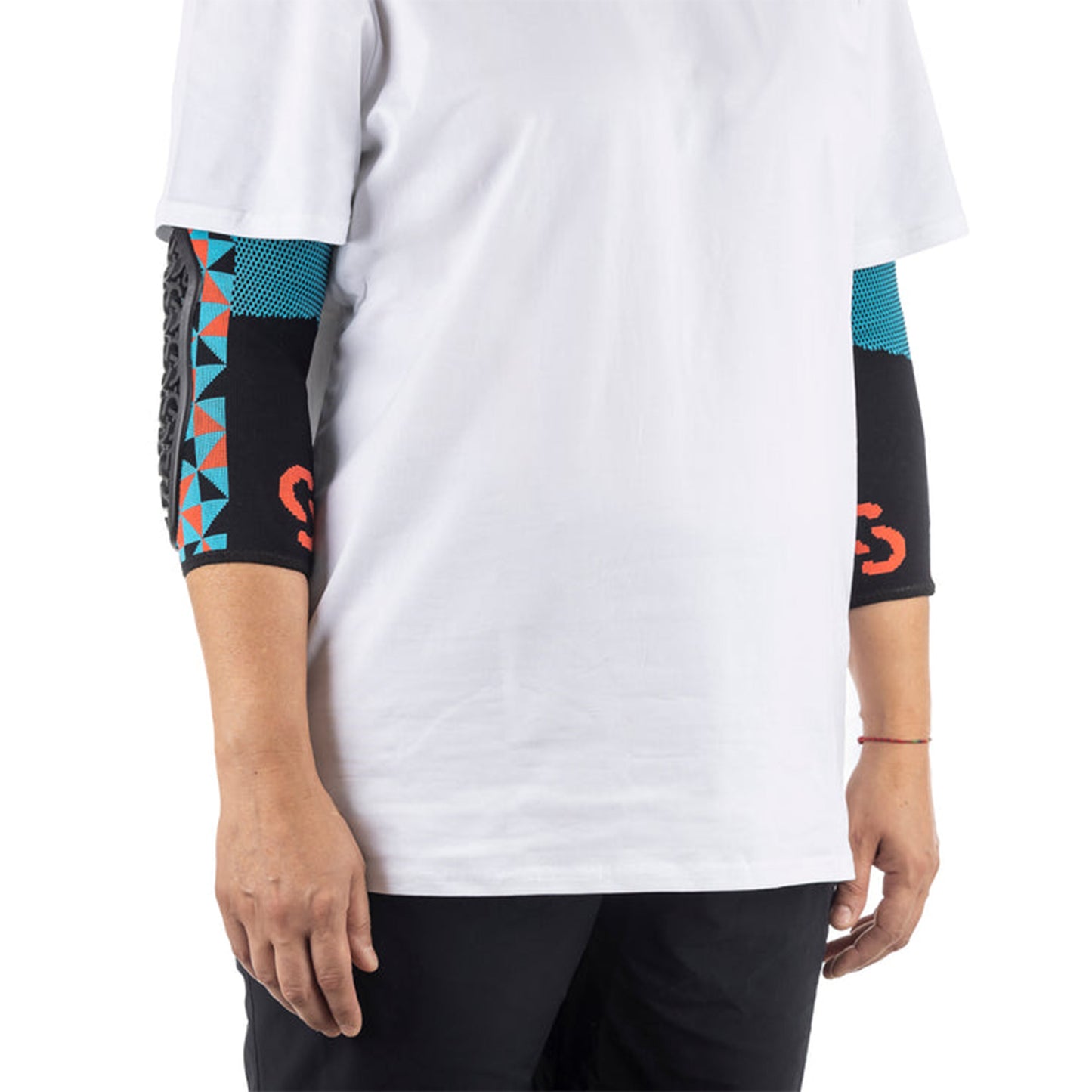 SERYT Flow Elbow Pads - S - Arlecchino Light-blue Red - Image 2