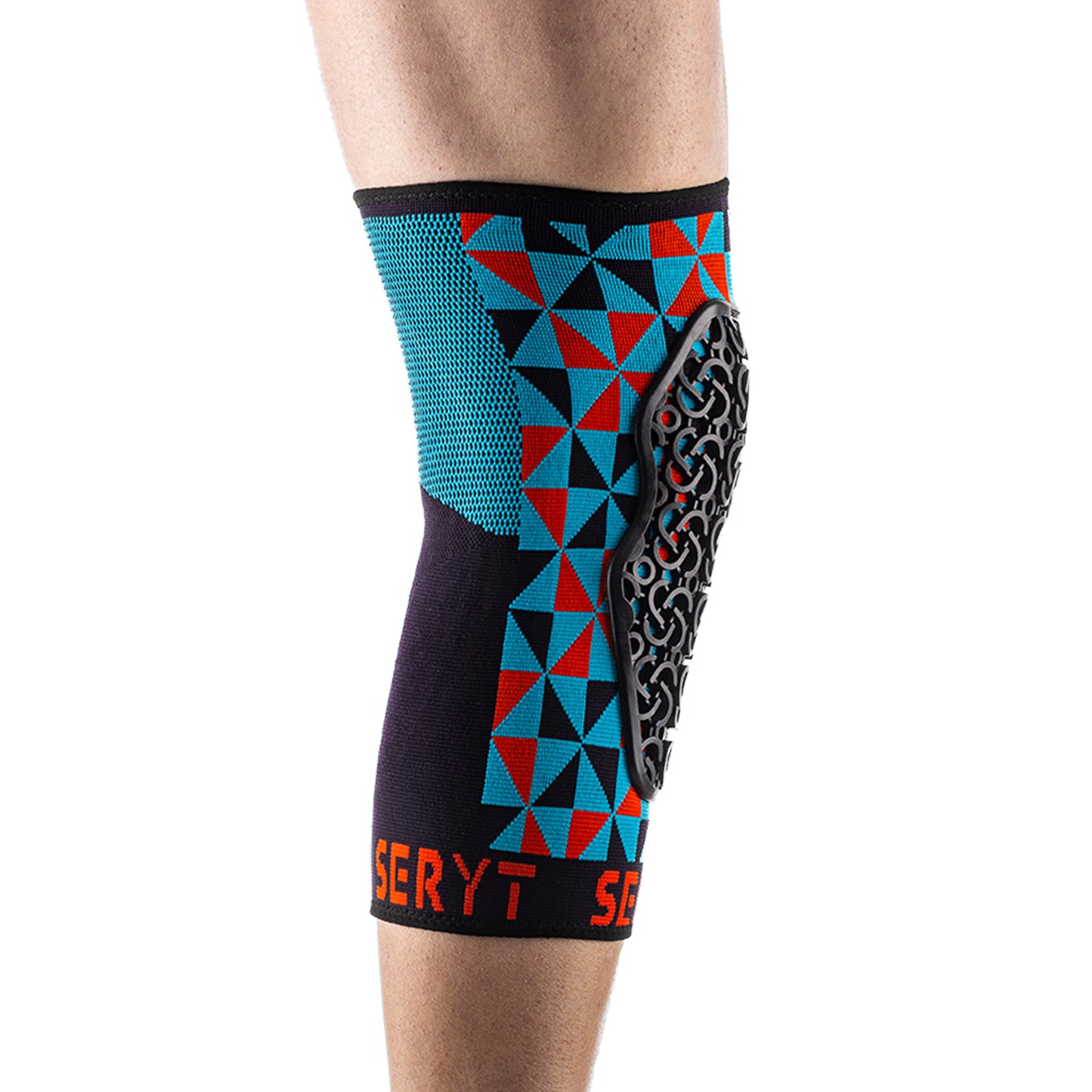 SERYT Flow Knee Pads - M - Arlecchino Light-blue Red - Image 2