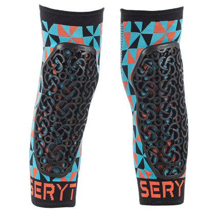 SERYT Youth Knee Pads - S/M - Arlecchino Light-blue Red - Image 1