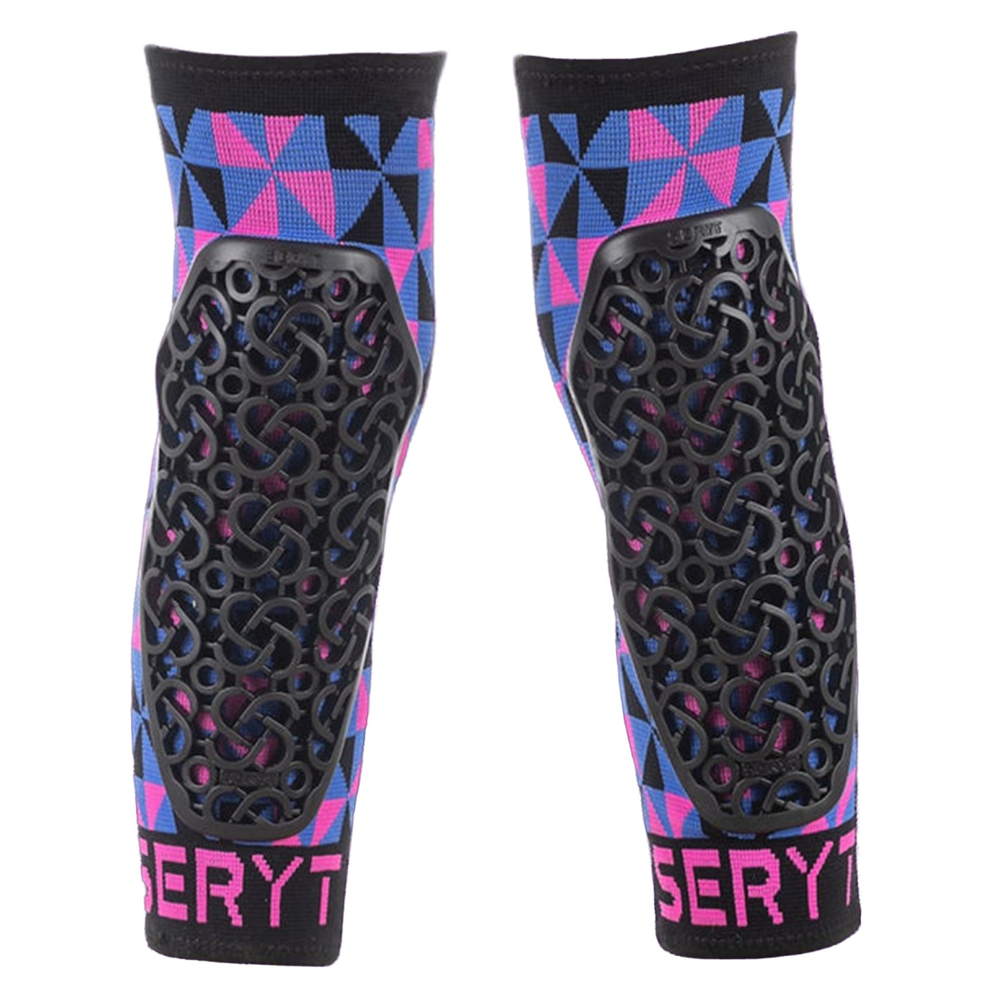 SERYT Youth Knee Pads - S/M - Arlecchino Pink Blue - Image 1