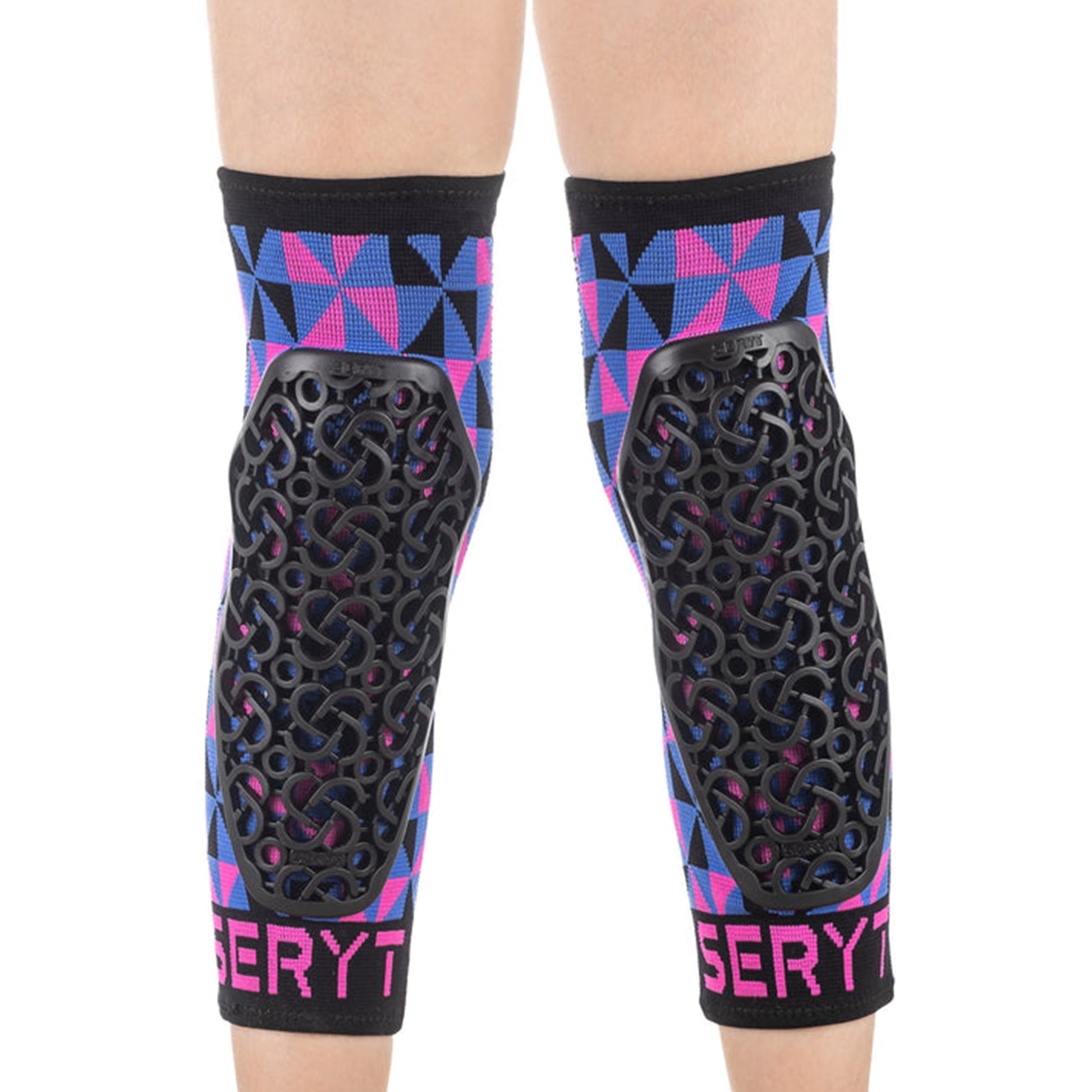 SERYT Youth Knee Pads - S/M - Arlecchino Pink Blue - Image 2