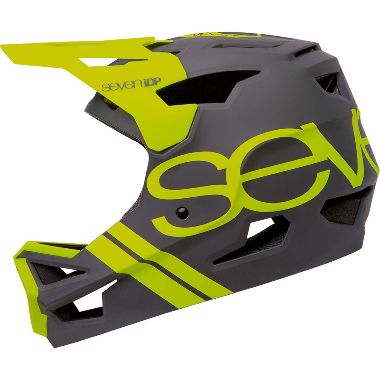 Seven 7 iDP Project 23 ABS Full Face Helmet - M - Storm Grey - Bright Yellow - Image 1